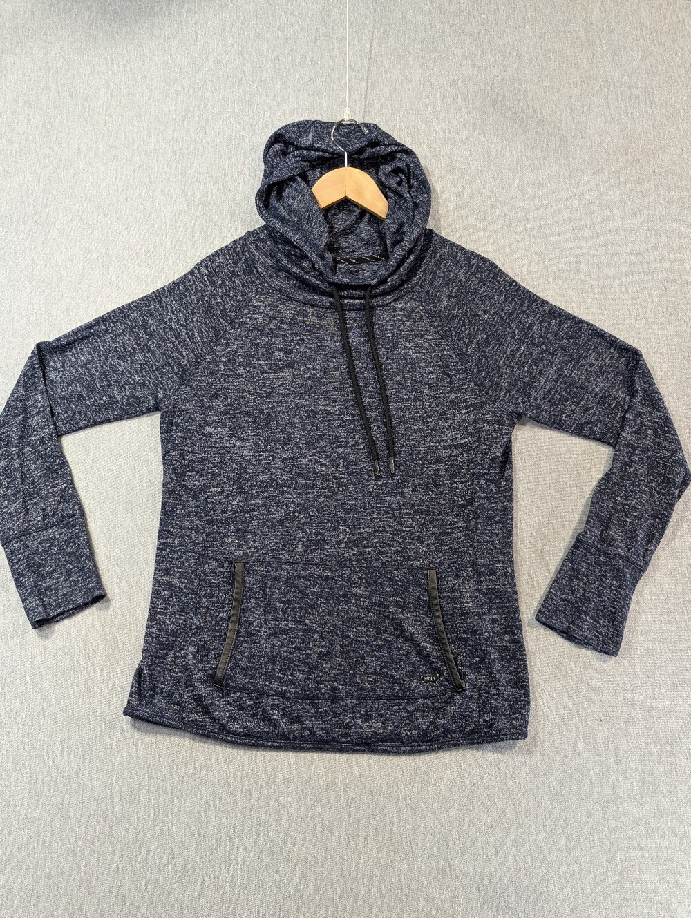Marc New York Performance Hoodie Men's Large Blue Black Soft Lightweight